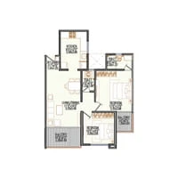 Signature Park Moshi 2 BHK Floor Plan Image